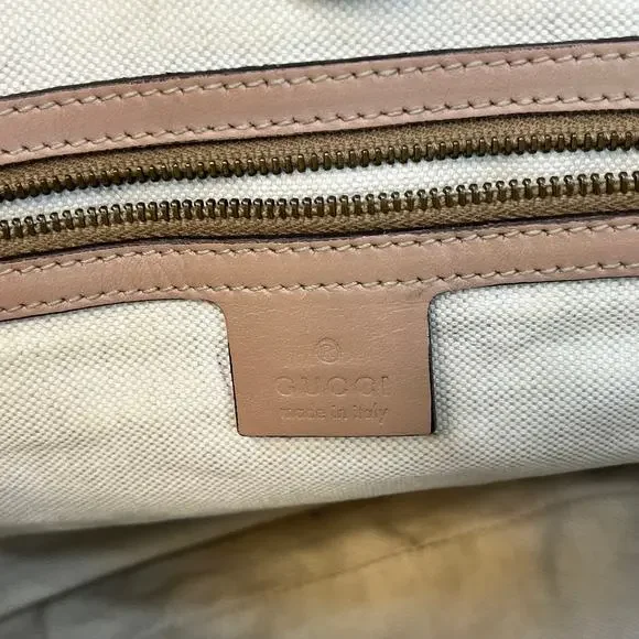 GUCCI Scarlett Pink Guccissima Leather Studded Shoulder Bag - Picture 10 of 11